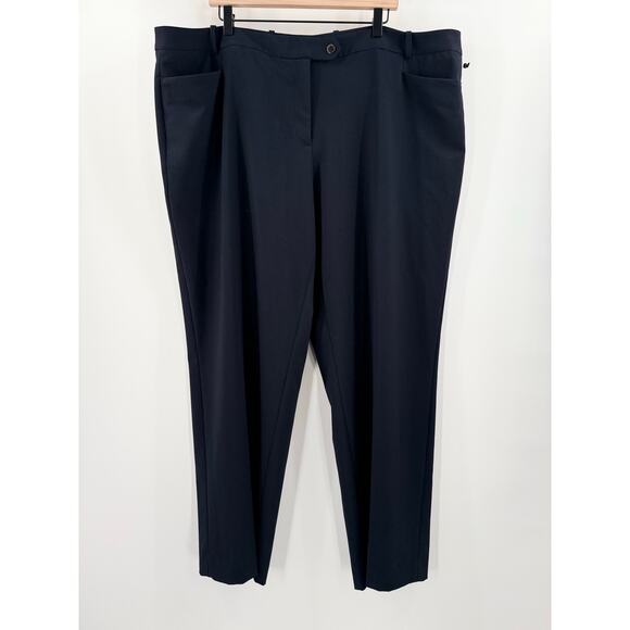 CALVIN KLEIN Pants Size 22W Modern Fit NWT Tapered Leg Business Navy Plus Curvy - Picture 12 of 13